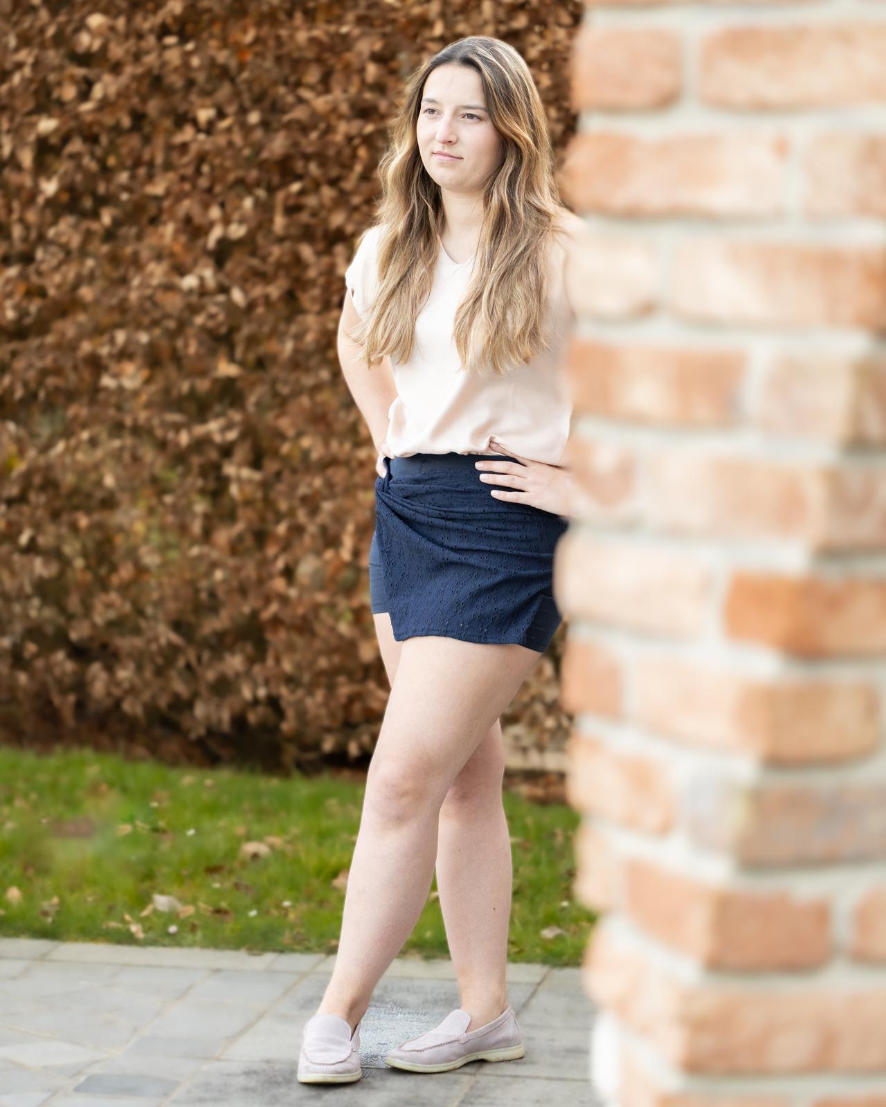 Short jupe avec plis